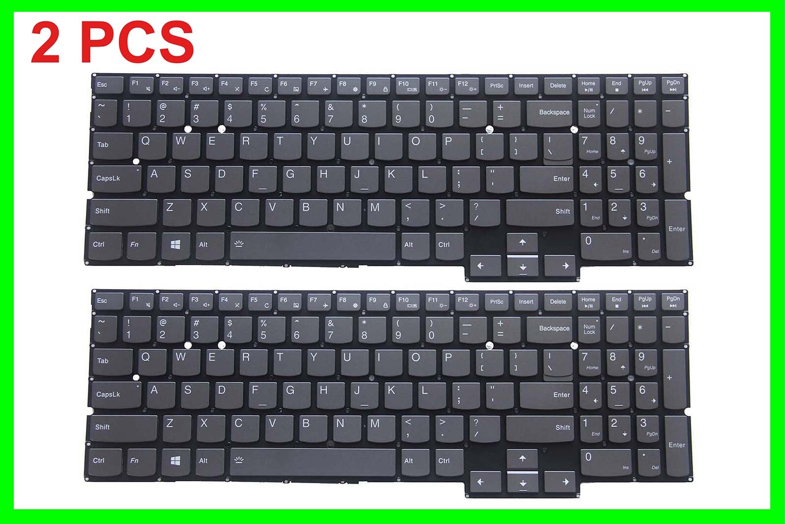 2pcs Durable for Lenovo Legion Y9000X 2019 Backlit US Keyboard (NOT FIT 2021)