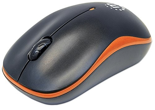 Manhattan Products 179409 Wireless Optical Mouse 1000DPI Orange/Black
