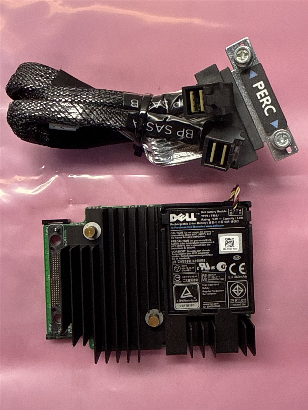 DELL 3V42G PERC H730P 12Gbps MINI MONO RAID CONTROLLER W/ BATTERY & FNYNV CABLE