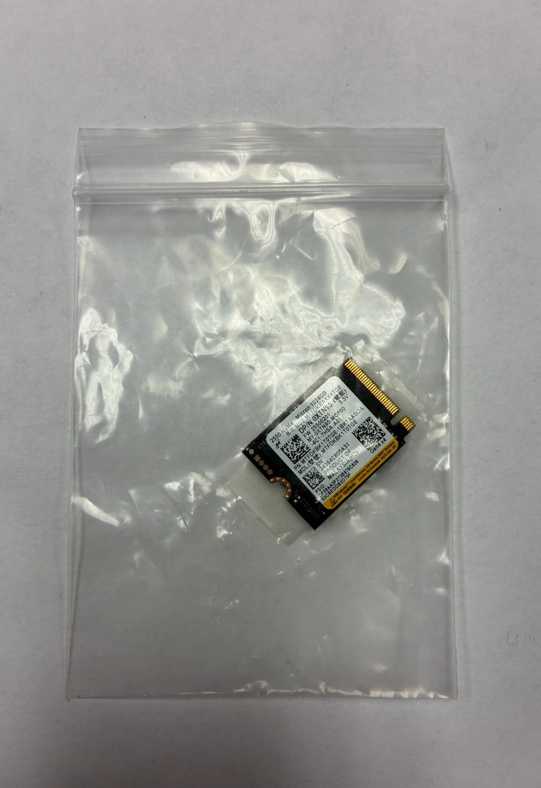 New Micron 2550 NVMe 1024GB 0XTN95 Drive