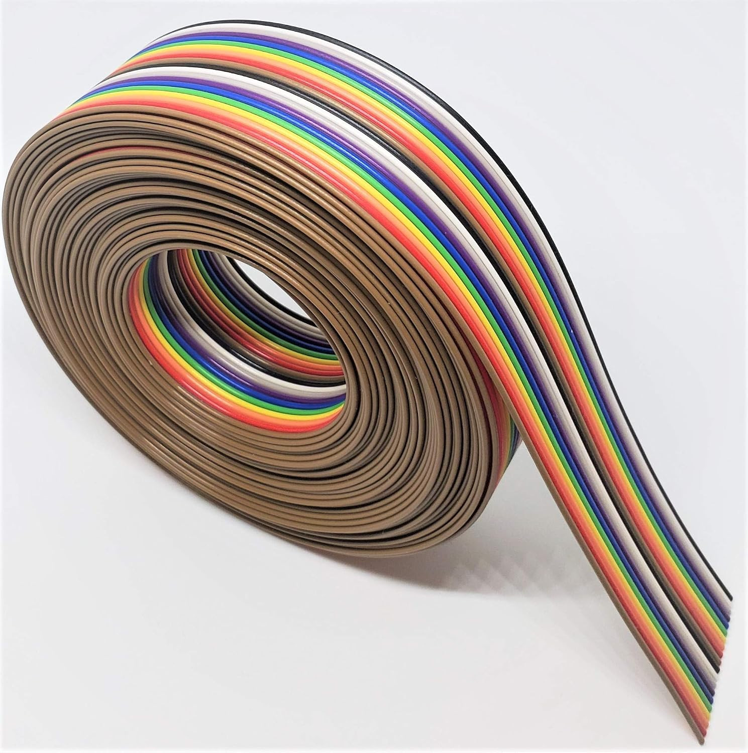 Pc Accessories -  20 Feet IDC 20P Rainbow Flat Ribbon Cable 20 Conductors for 2.