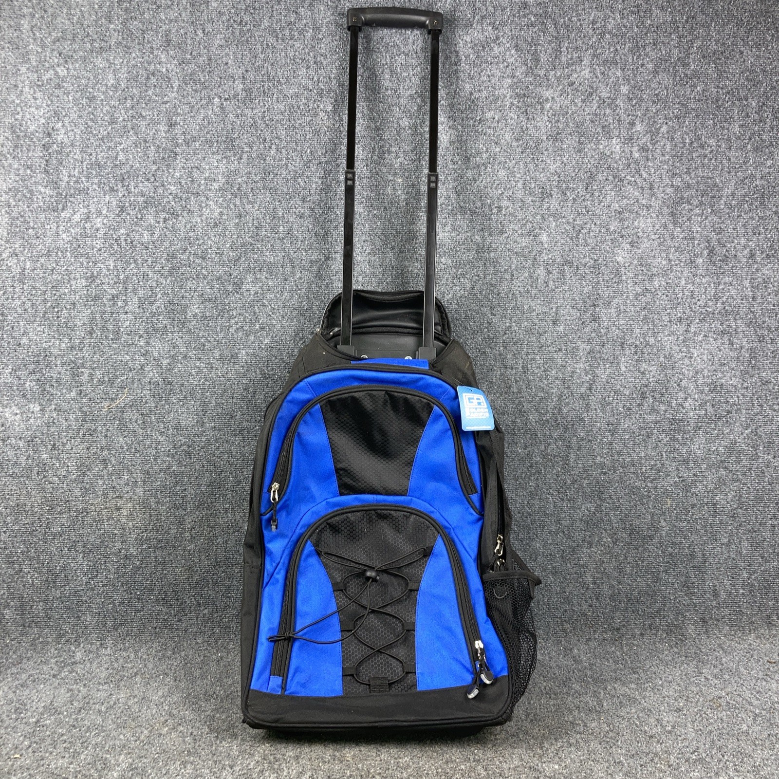 Golden Pacific Royal Blue 22" Rolling Multi-Compartment Travel Backpack NEW
