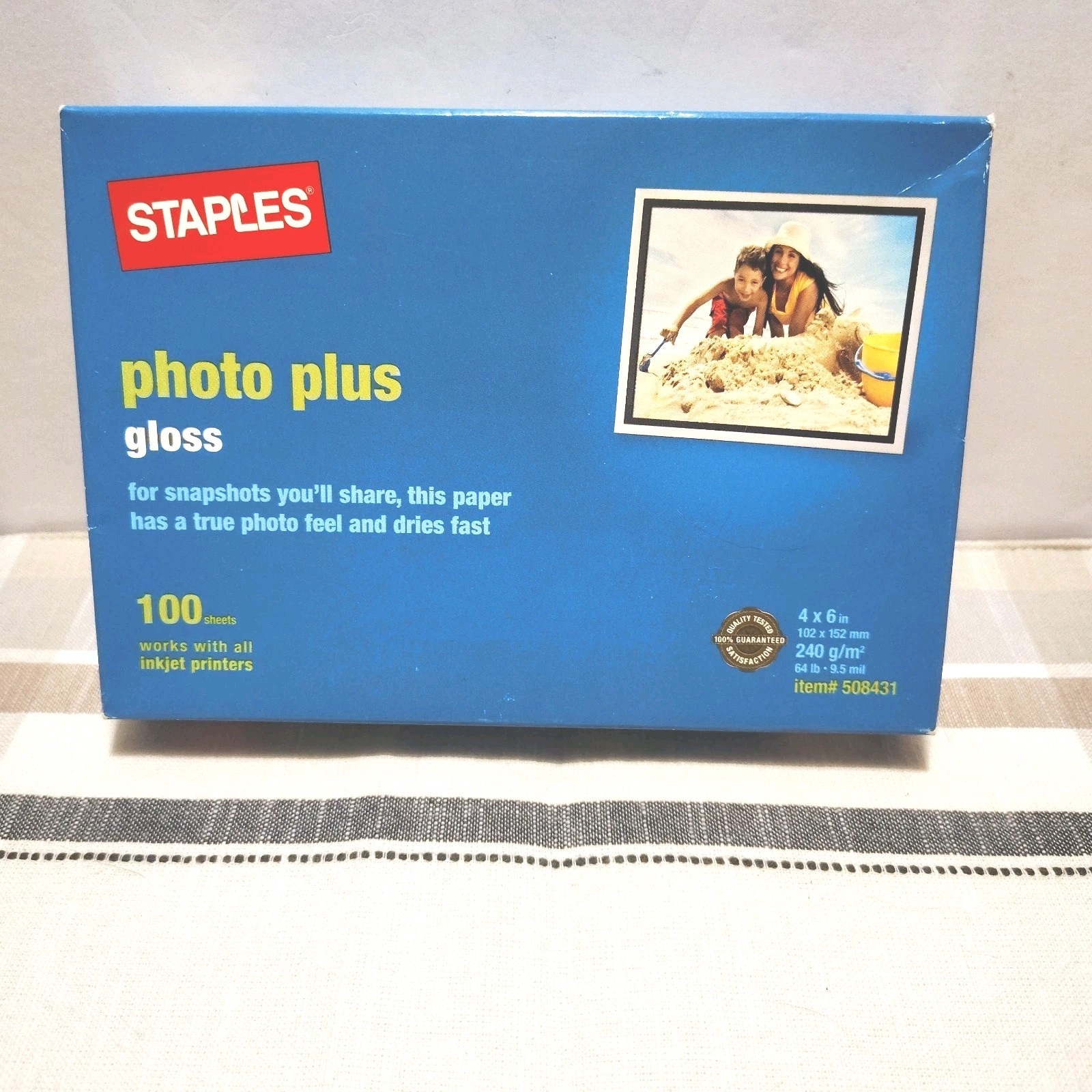 Staples Photo Plus Gloss 100 Sheets 4x6 