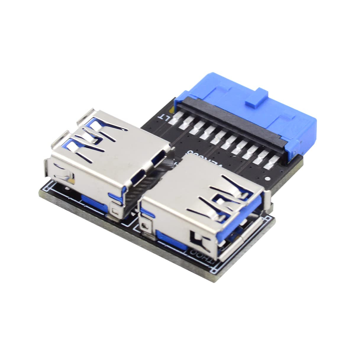 Dual USB 3.0 a Type Female to Motherboard 20/19 Pin Box Header Slot Adapter 5Gbp