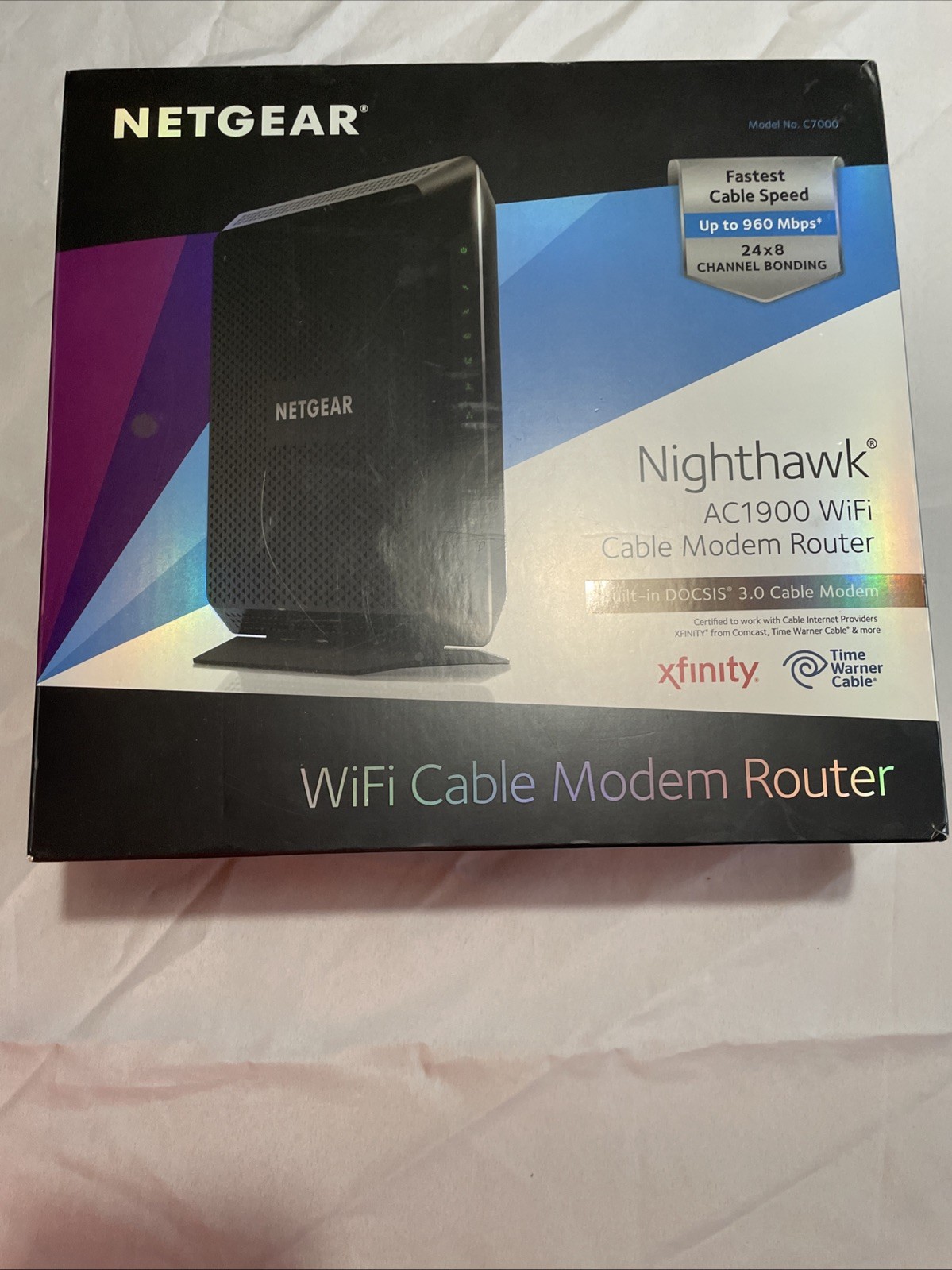 Net Gear Wi-Fi Cable Modem Nighthawk Ac 1900 Wi-Fi Cable Modem, Built-In Docsis