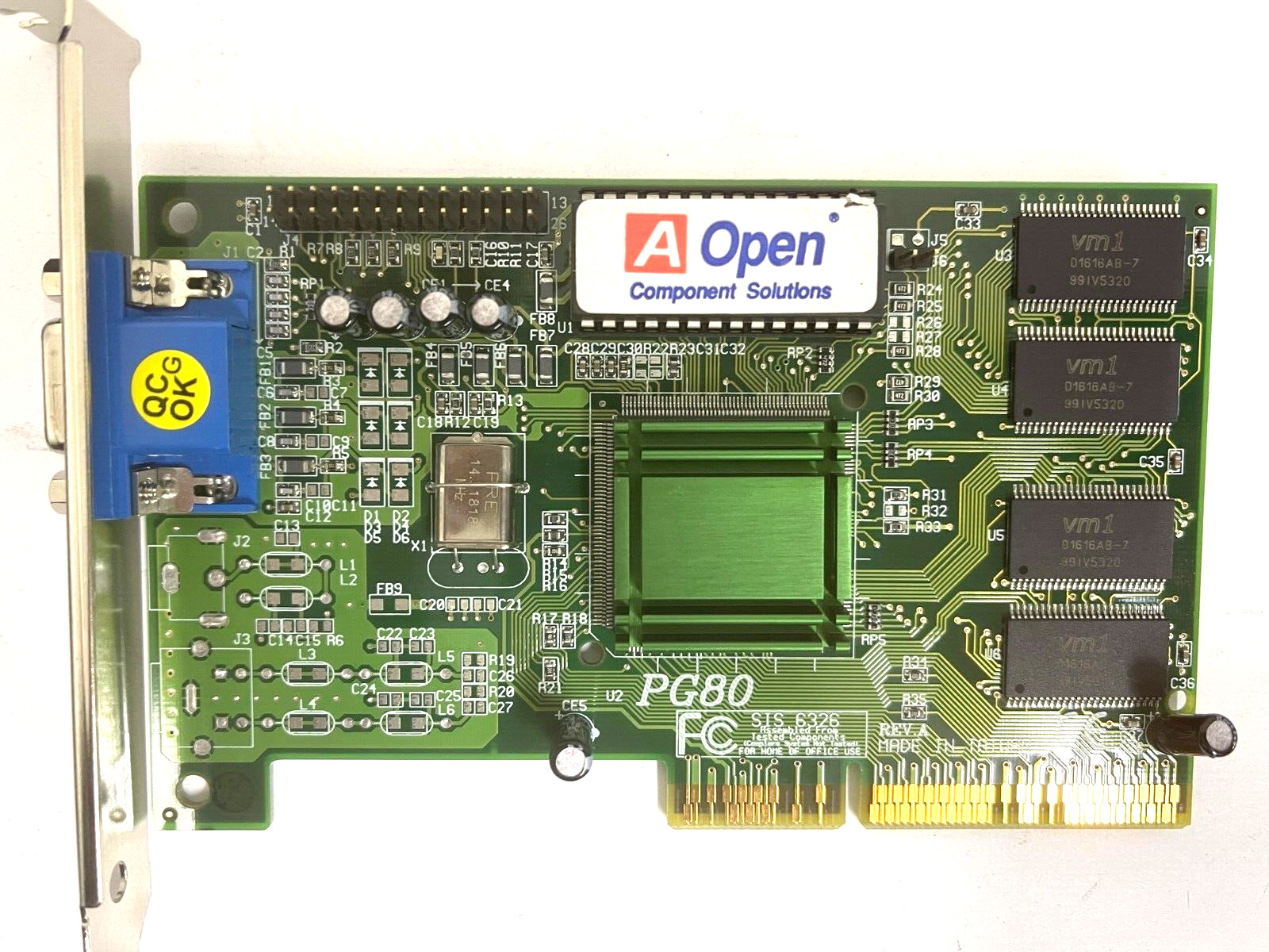 VINTAGE ACER AOPEN PG80 SIS 6326 8MB AGP VGA CARD MXB162 FACTORY DIRECT STOCK