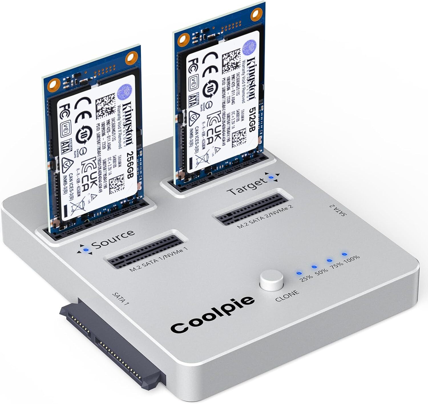 SSD Duplicator NVME/SATA SSD Cloner for M.2 NVME/SATA 3.5'' HDD 2.5''SSD/HDD