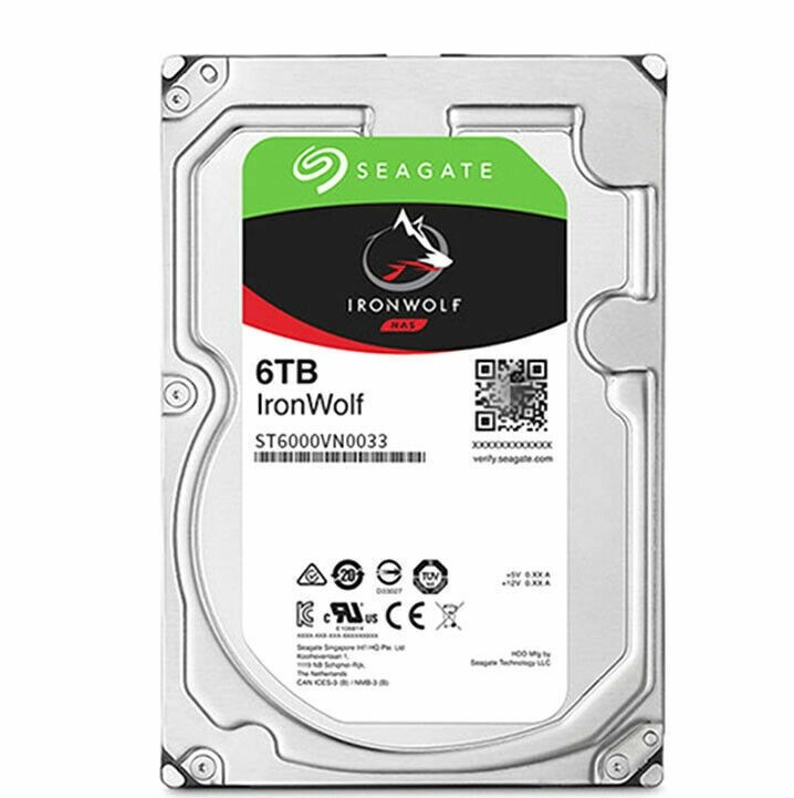 ST6000VN0033 Seagate Iron Wolf 6TB Multimedia Server Storage Internal 3.5" SATA