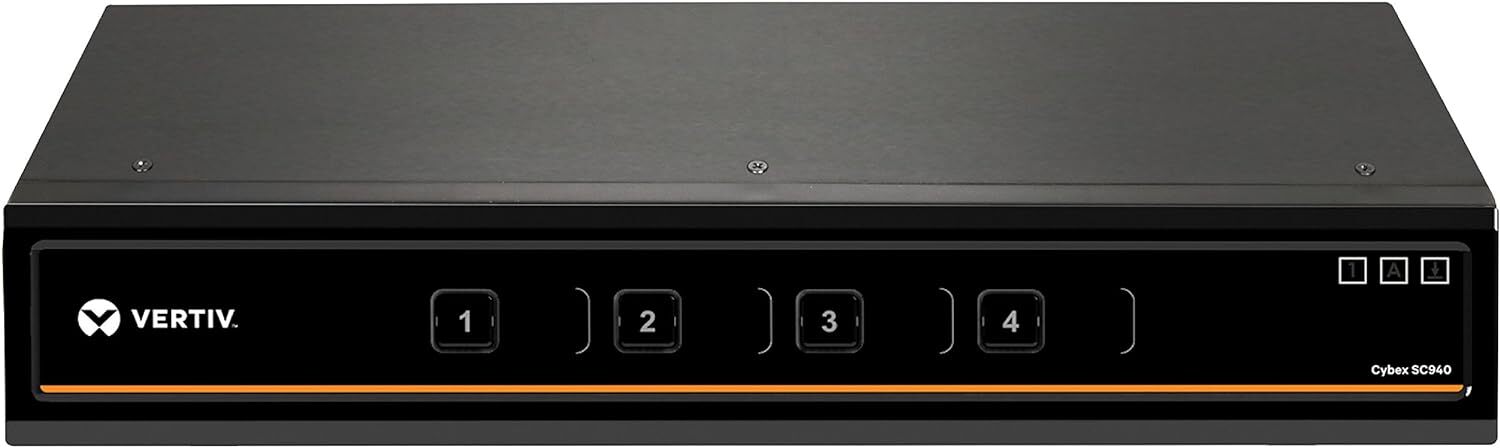Vertiv Cybex Secure 4K UHD KVM 4-Port DVI-I DH NIAP EAL4+ TAA (SC940-001)