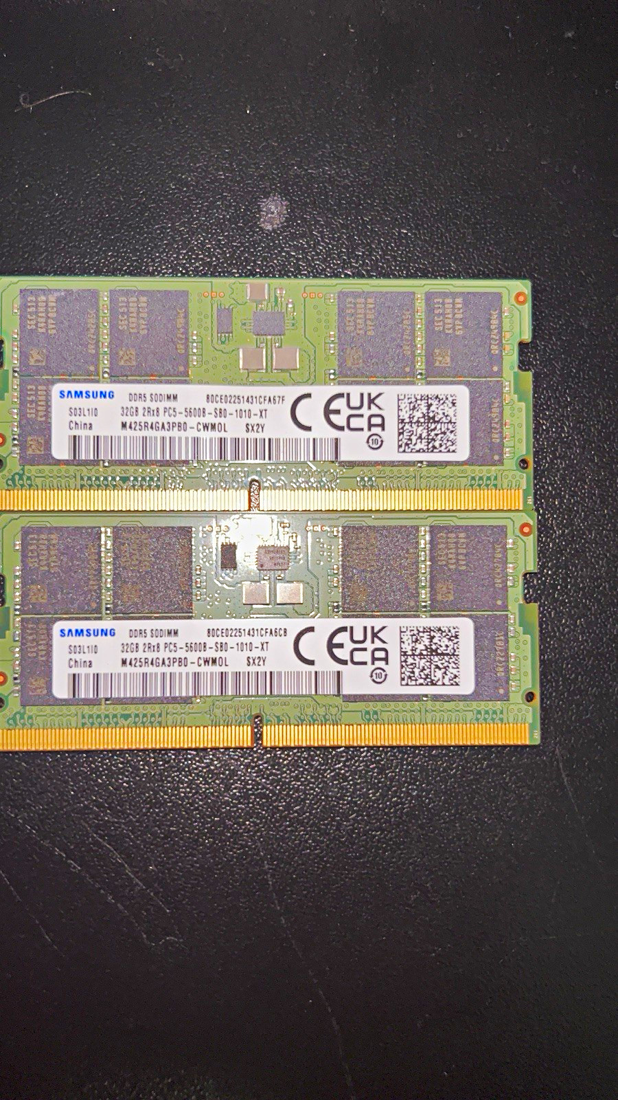 Samsung 64GB (2x32GB) DDR5 SO-DIMM PC5-5600B 262-Pin ECC M425R4GA3PB0