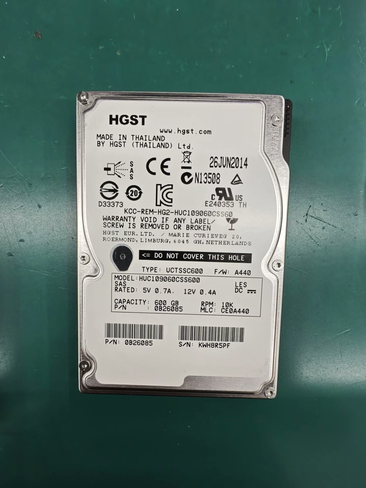 lot pf 10HGST HUC109060CSS600 600GB 10K SAS 6Gbps 2.5" Enterprise Hard Drive