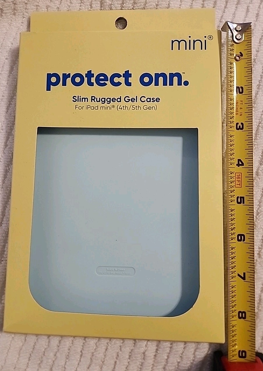 Protect onn Slim Rugged Gel Case for iPad mini(4&5 Gen) Light Blue