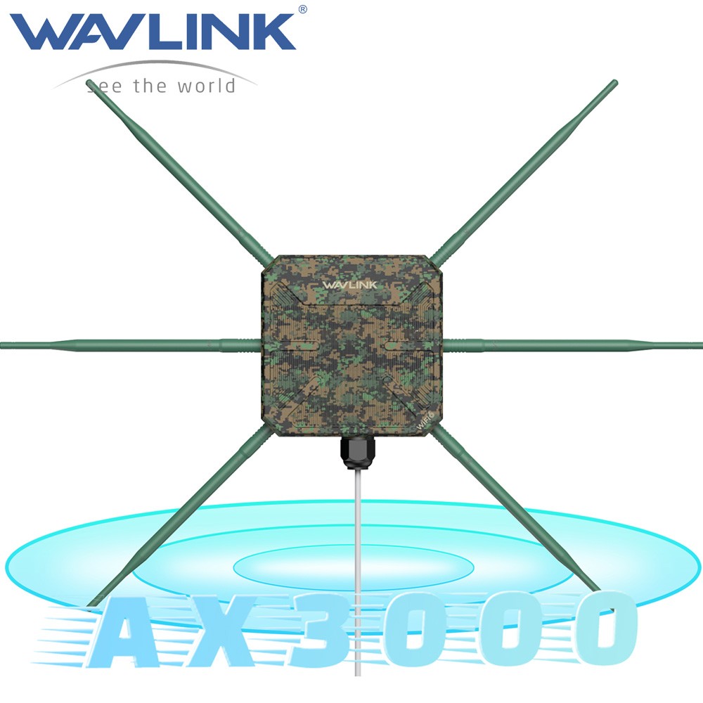 WAVLINK AX3000 Outdoor WiFi 6 Extender Long-Range WiFi Router Repeater PoE/IP67