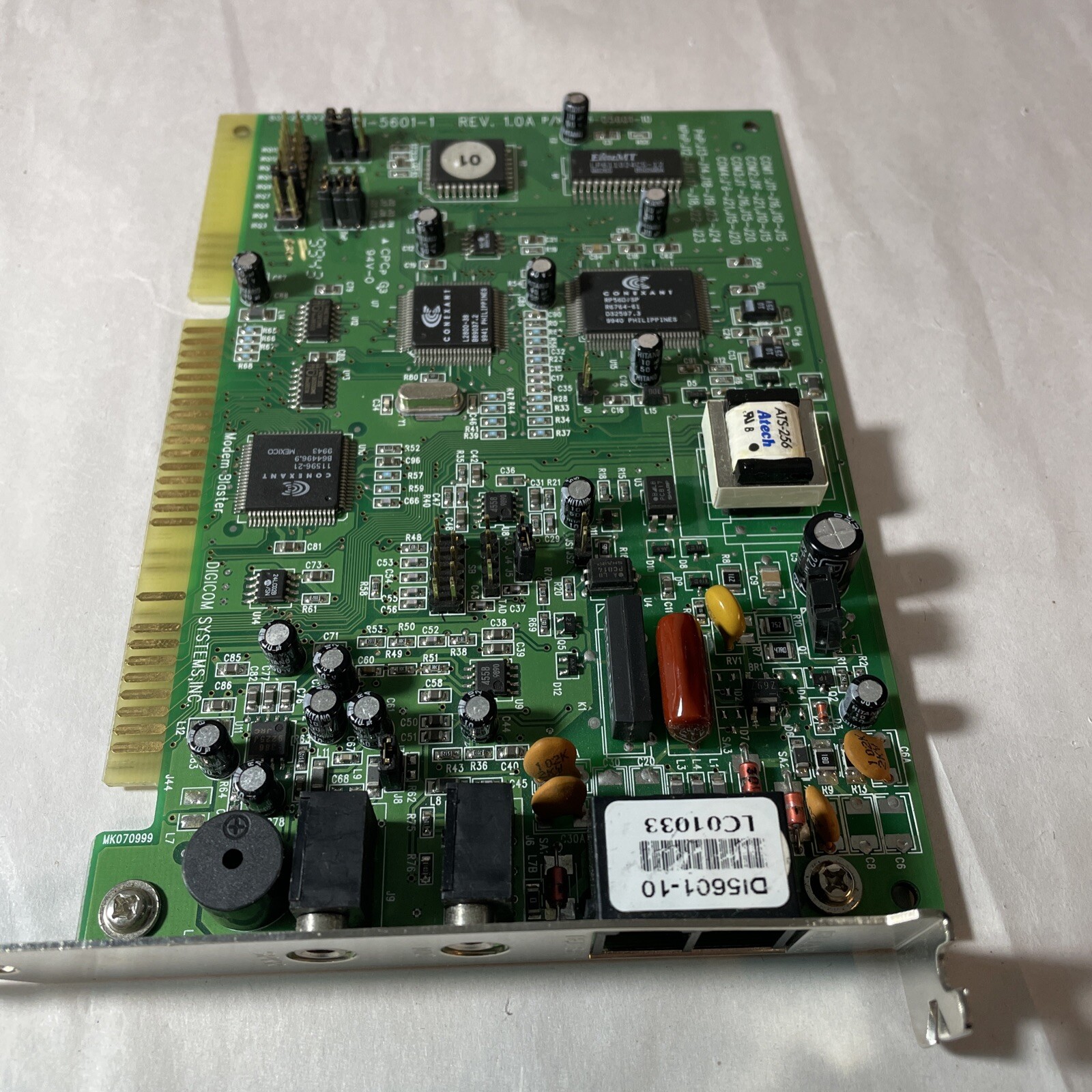 Vintage Modem Blaster DI-5601-1 245-05601-10 ISA Modem Fax Voice Card @MB101