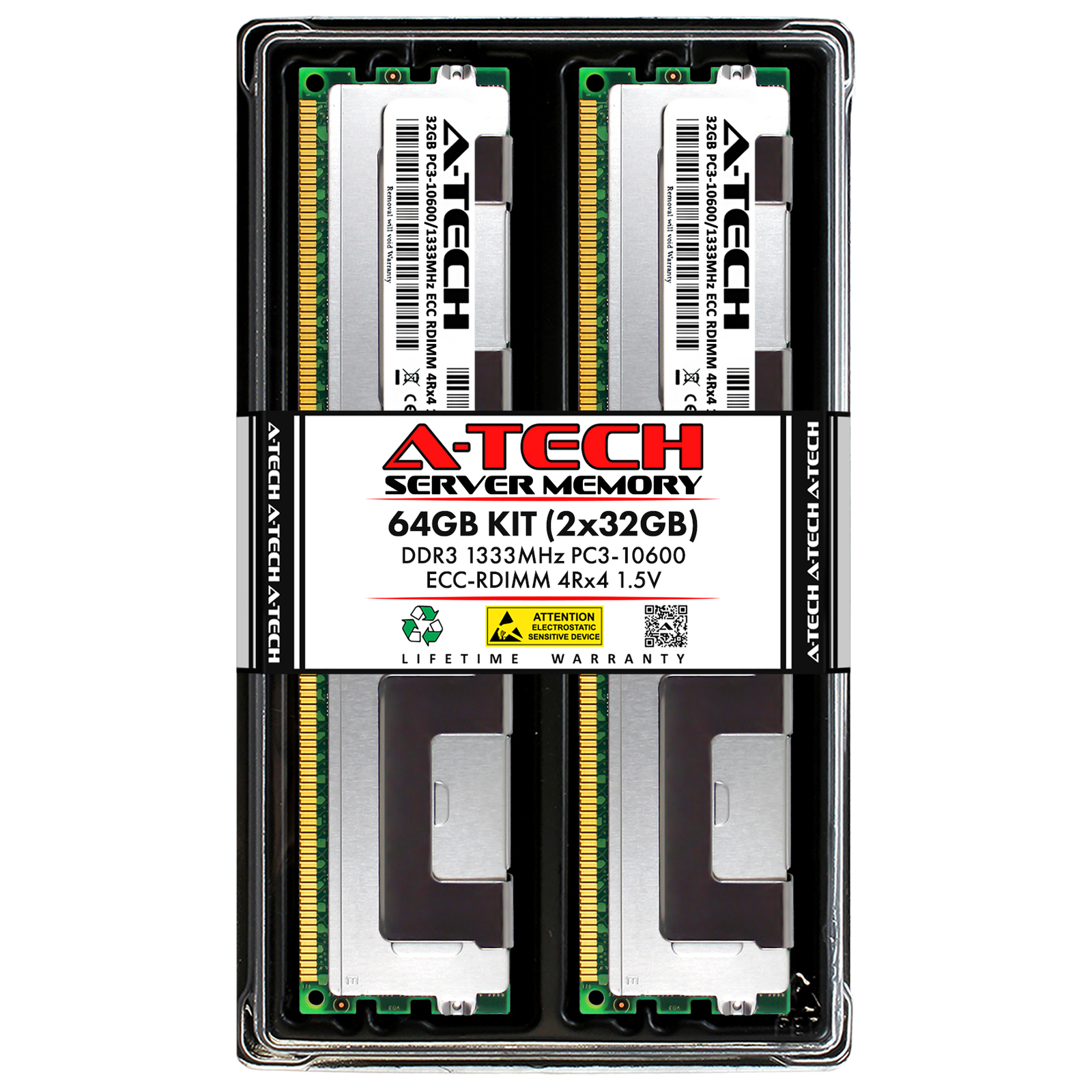 64GB 2x 32GB PC3-10600R RDIMM Supermicro 5037A-i 6017B-URF 6017R-TDAF Memory RAM