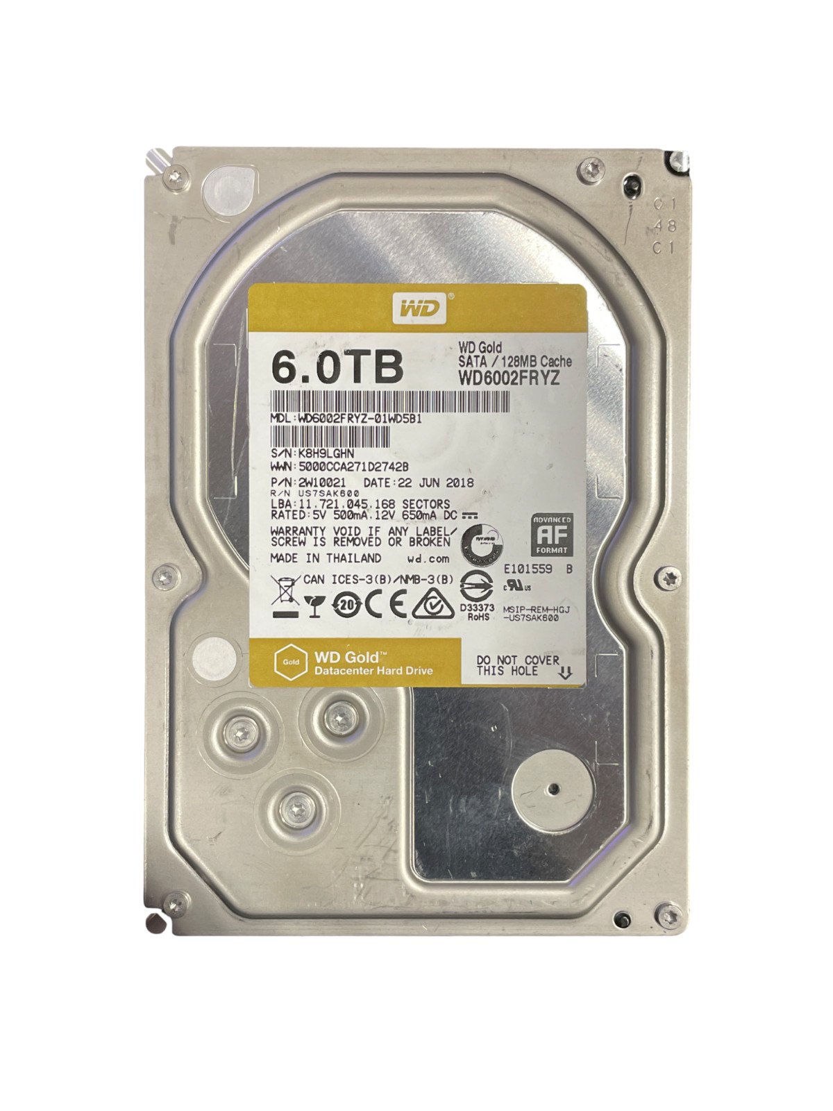 Western Digital WD Gold 6TB 3.5 SATA III 7200RPM 128MB HDD WD6002FRYZ  #26