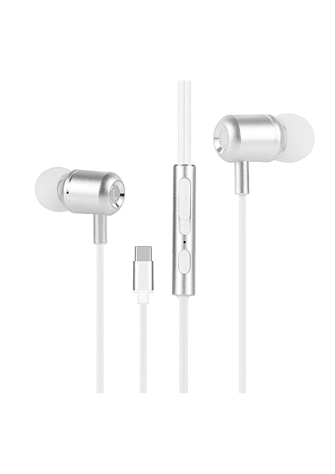 Wired Headphone with Aux & -& L Connector, Microphone, Noise-Isolating, (Earb...