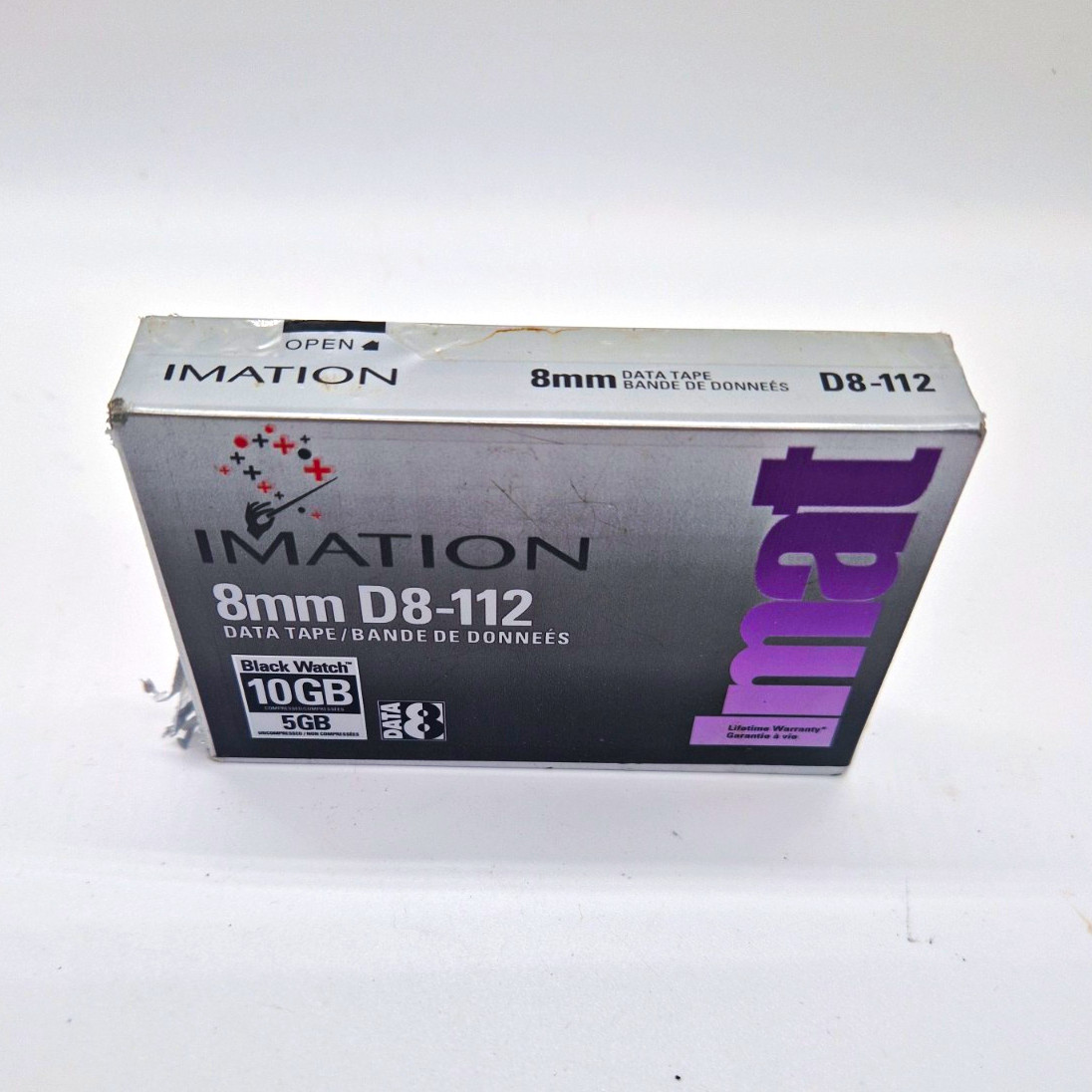 Imation 8mm Data Tape Cartridge D8-112 10GB Black Watch Retail Box