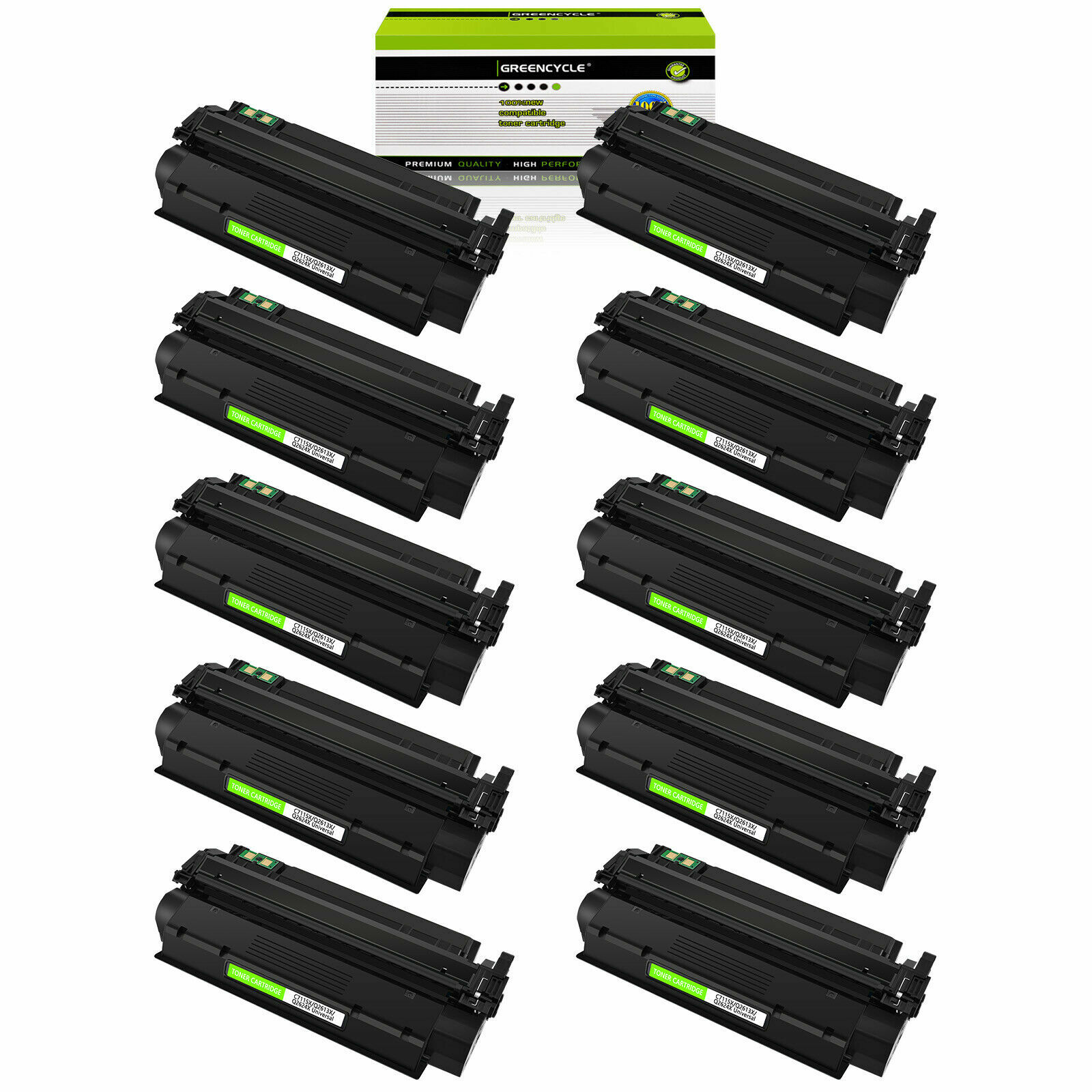 10PK Black High Yield C7115X Toner For HP LaserJet 1000 1005 1200 1200N 1200SE