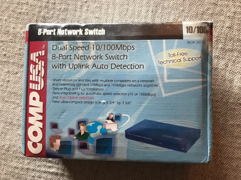 Comp USA 8PORT Network Switch 10/100MP  EZ800-S SEALED