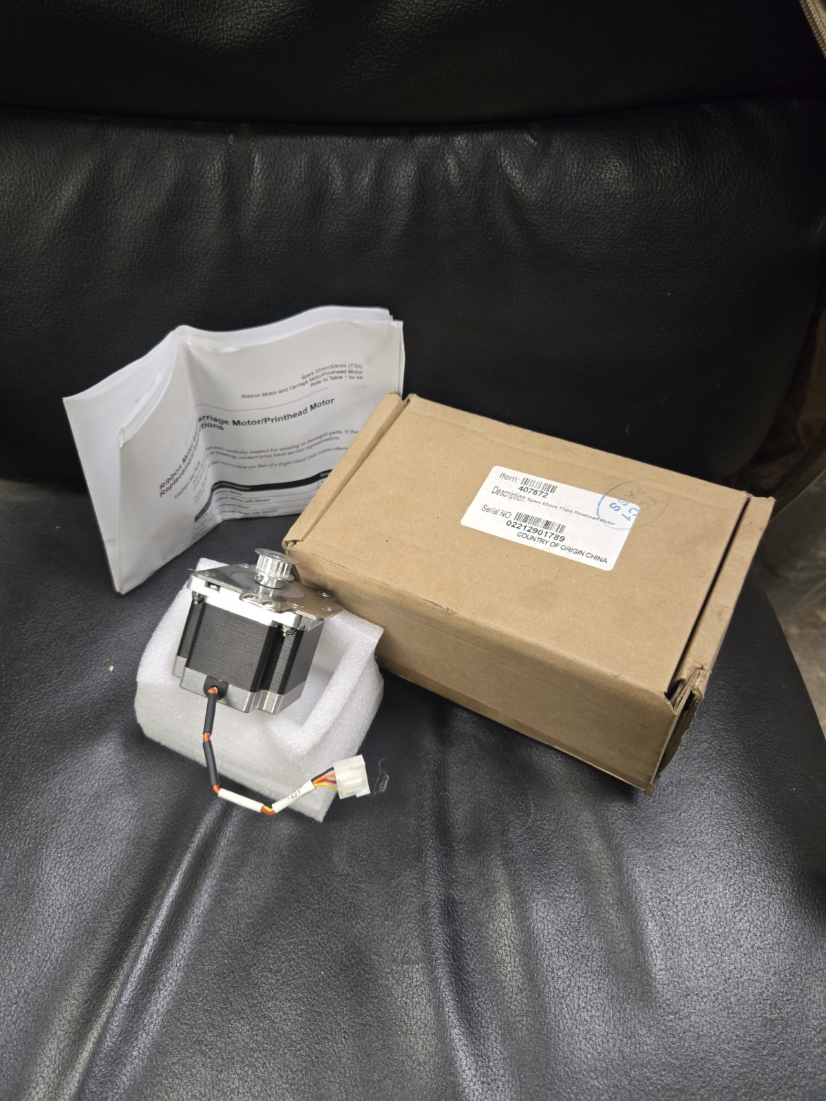407872 NEW SPARE PRINTHEAD MOTOR WITHOUT SENSOR  FOR VIDEOJET PRINTER  