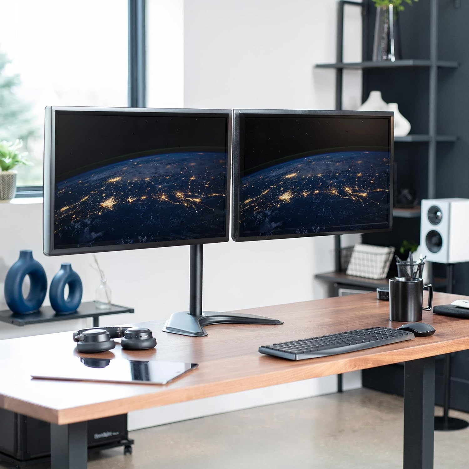 VIVO STAND-V002F Dual Monitor Desk Stand Fits 13"-27" Screens | 