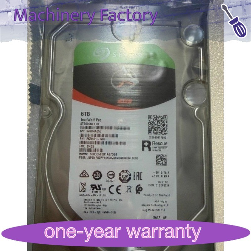 1PCS New ST6000NE000 Seagate IronWolf Pro 6TB Hard Drive 3.5" Internal SATA 720