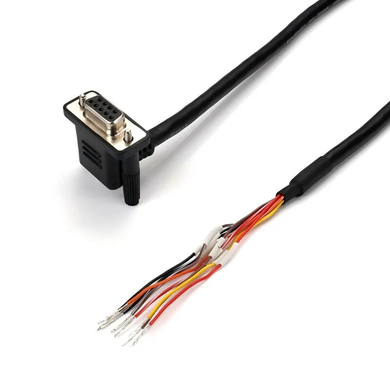 10PCS D-SUB 9Pin Male to 9Pin Female Cable, 90° Angled