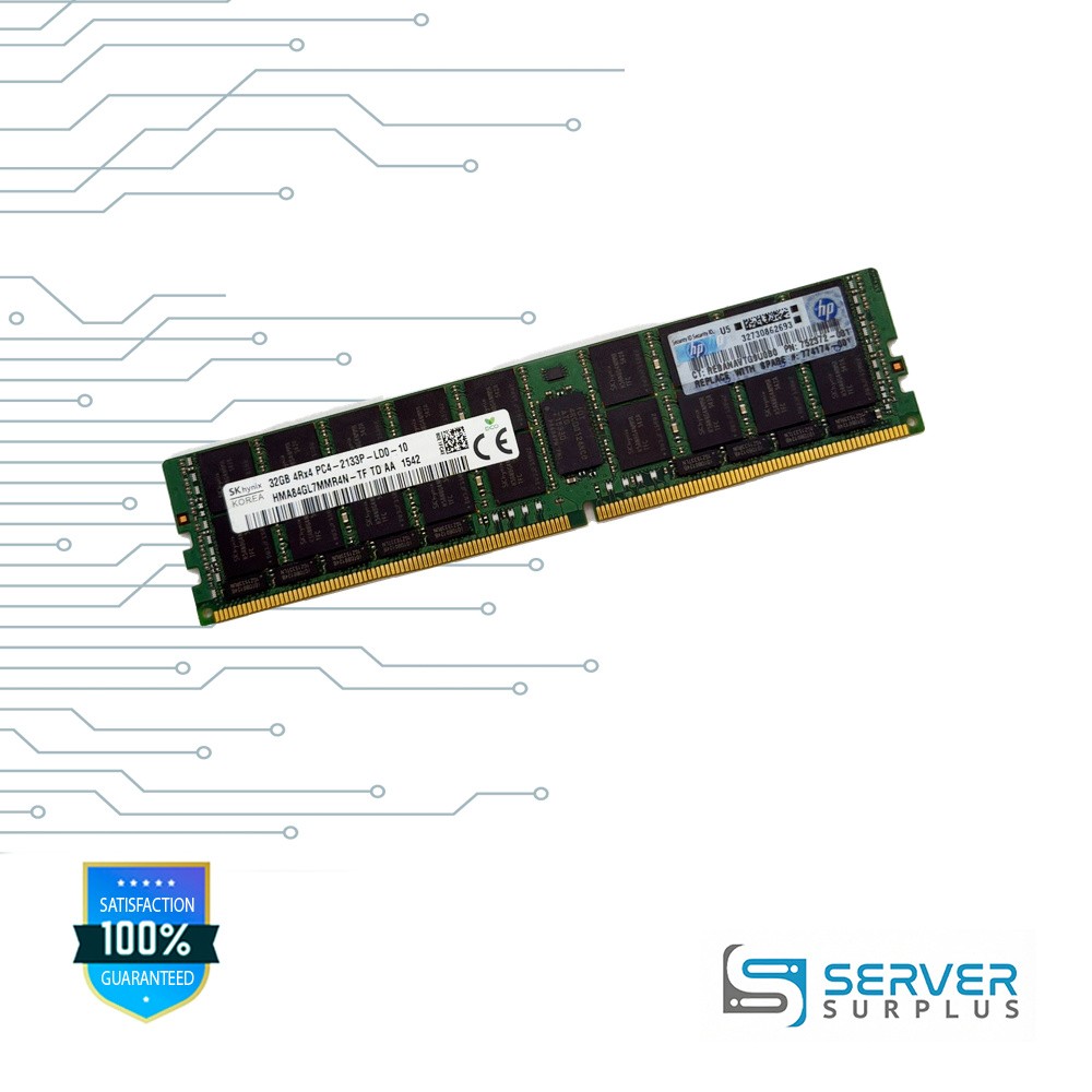 HP 32GB DDR4-2133 PC4-17000 4Rx4 ECC LR LRDIMM 752372-081 HMA84GL7MMR4N-TF