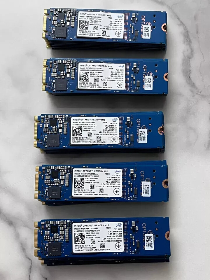 50Pcs Intel Optane Memory M10 SSD M.2 2280 16GB MEMPEK1J016GAL PCIe 3.0 Xpoint