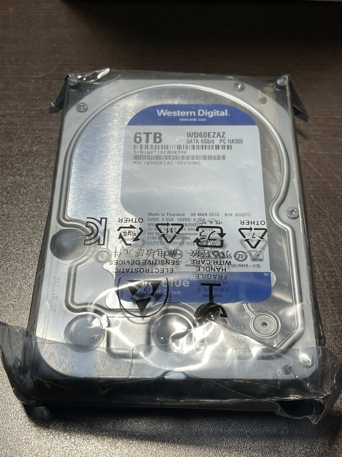 Western Digital Blue WD60EZAZ 6TB SATA 6Gb/s PC HA500 Hard Disk Drive *DEFECTIVE