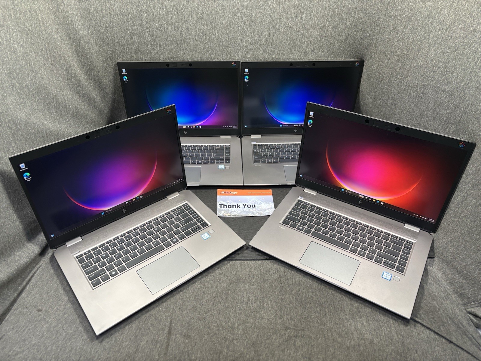 Lot of 4 HP ZBook Studio G5 UHD i7-8750H 16GB RAM 256GB NVMe P1000 W11P J12368