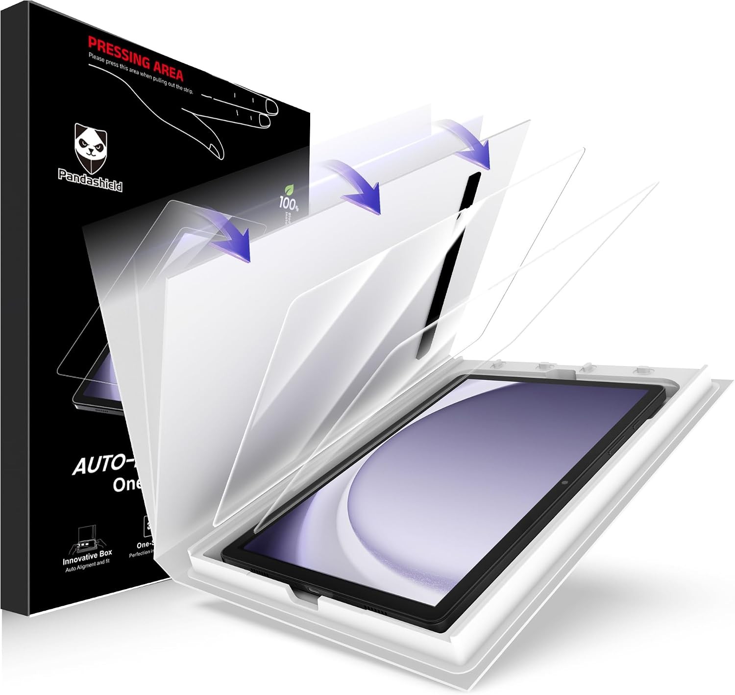2-Pack HD Clear Tempered Glass Screen Protectors for Samsung Galaxy Tab A9/A11 P