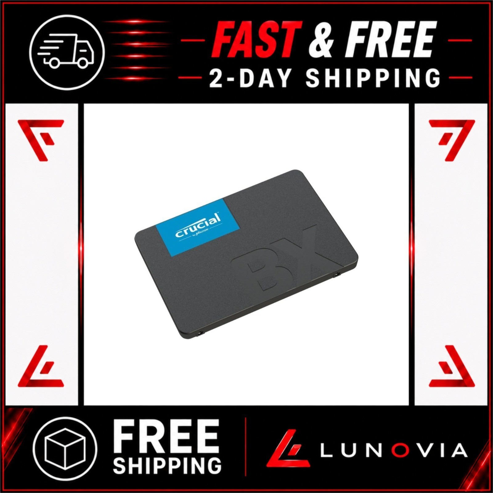 Crucial BX500 500GB 2.5in SATA III Internal SSD 550MB/s