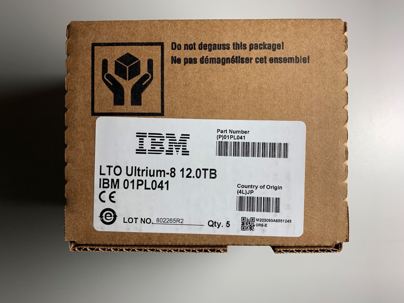 IBM LTO8 Tape Cartridge 01PL041 (5 Pack) Ultrium-8 Backup Tape - Brand New