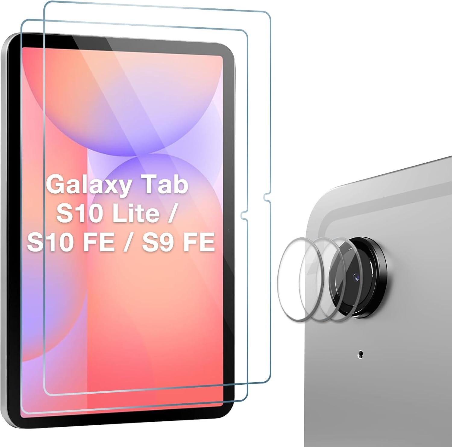Clear 2-Pack Screen Protectors & 3-Pack Camera Lens Protectors for Galaxy Tab S1