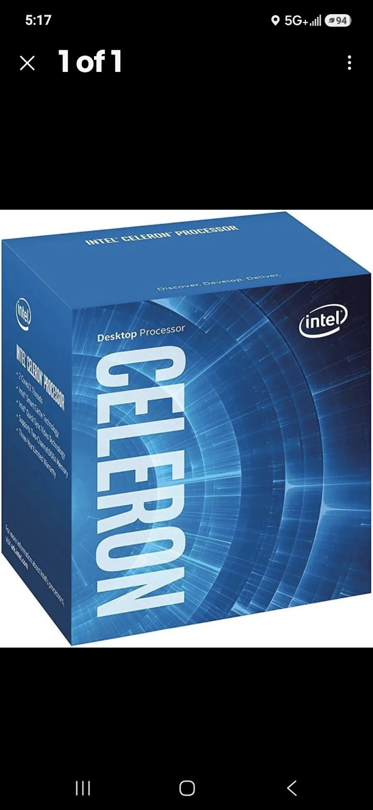 Intel Celeron G3930 - 2.90 GHz Dual-Core (SR35K) Processor