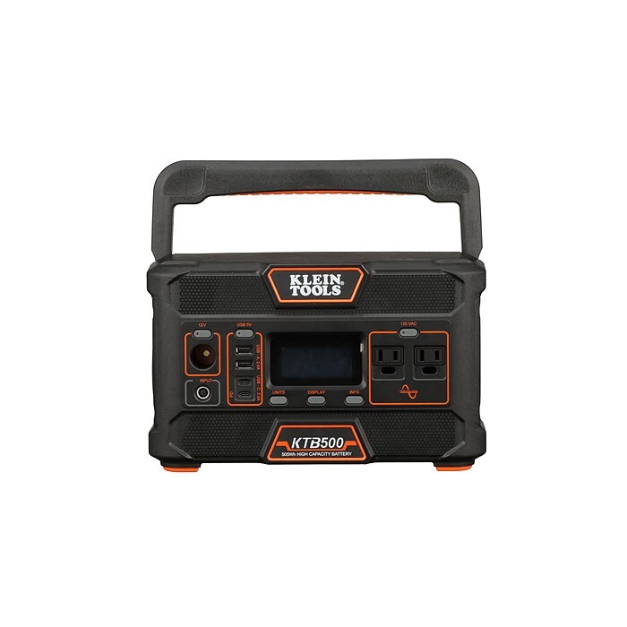 Klein Tools KTB500 Portable Power Supply, 505 Wh, 500W, up to 1000W Pure Sine
