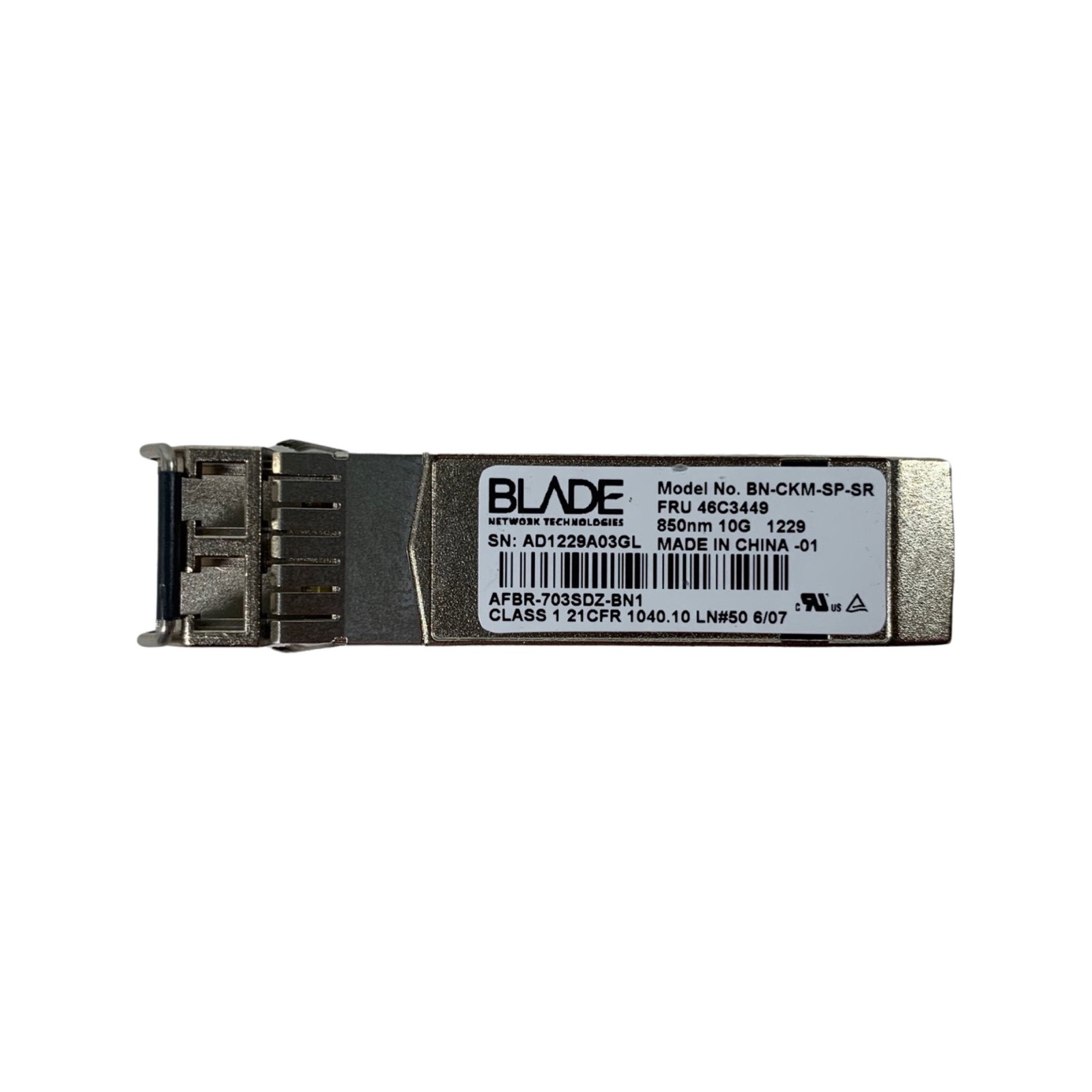 Lot 2 IBM BLADE BN-CKM-SP-SR 10Gb 850 nm 300 m SFP+ FC Transceiver 46C3449