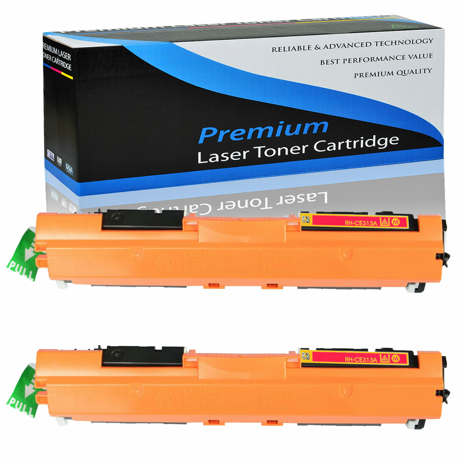 2x CE313A 126A Compatible Magenta Toner Cartridge for HP Color LaserJet CP1025nw