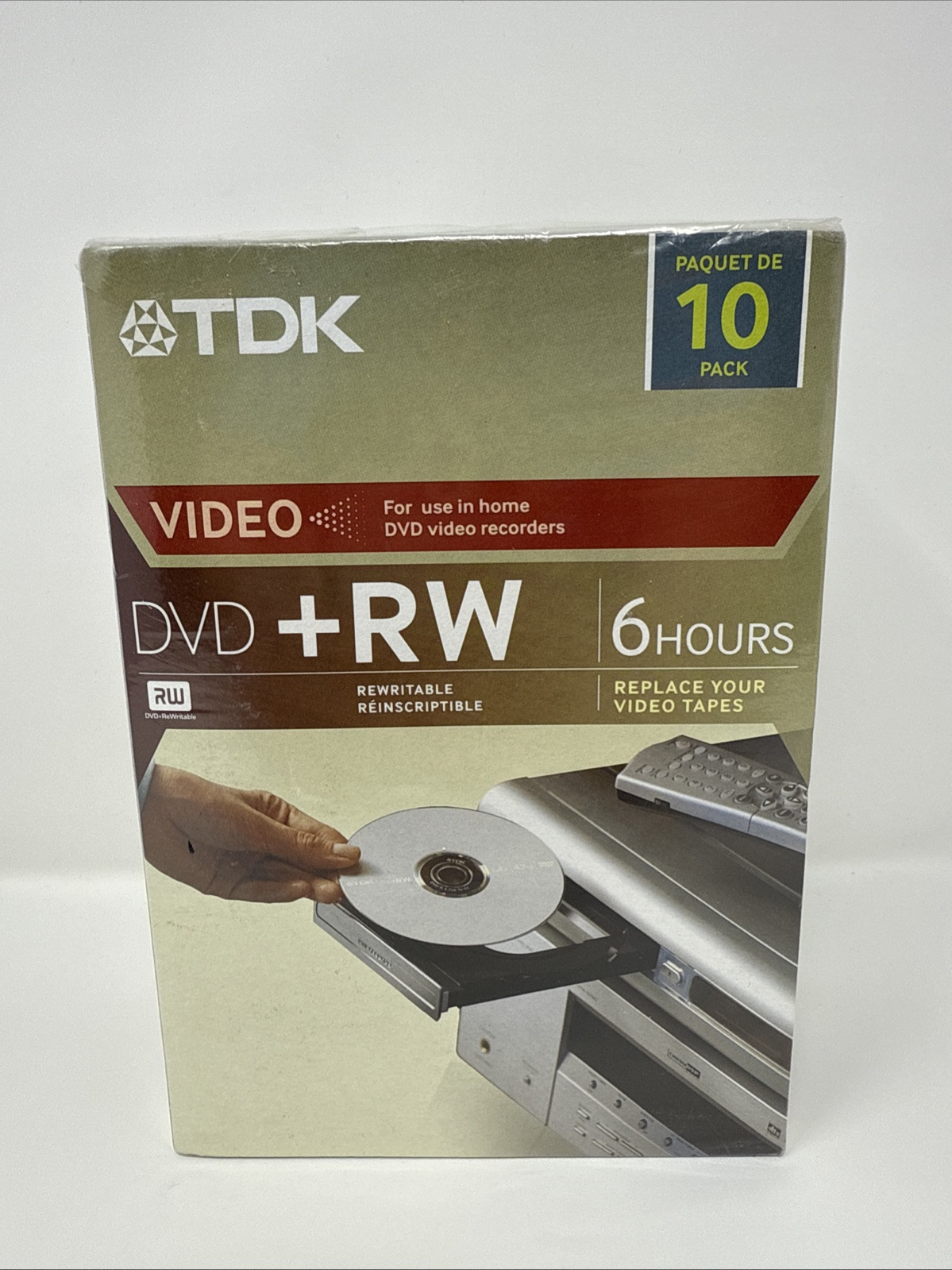 10 Pack - TDK DVD+RW 6 Hours 4x 4.7GB Rewriteable DVD Media - Brand New Sealed