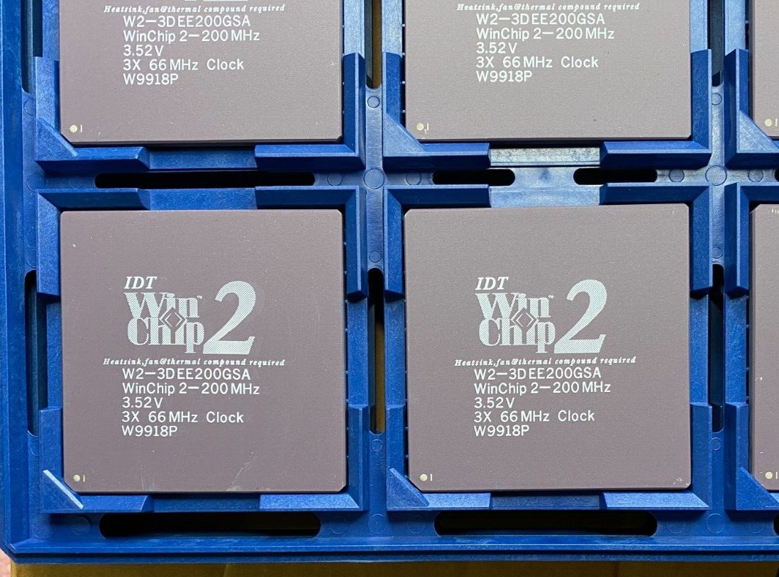 Vintage & New IDT WINCHIP2 CPU W2-3DEE200GSA 3X 66MHz Ceramic PGA 296 Rare