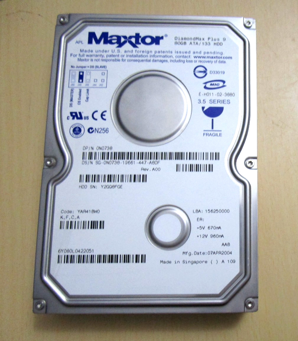 NEW MAXTOR DIAMONDMAX PLUS 9 80GB INTERNAL HARD DRIVE ATA/133 HDD 3.5 SERIES