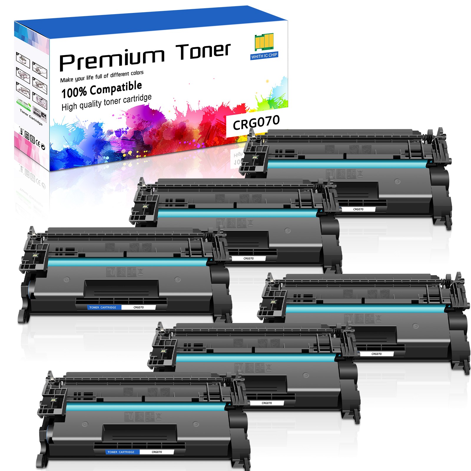 6PK CRG070 Toner With Chip for Canon LBP246dw LBP247dw LBP244dw MF465dw MF467dw