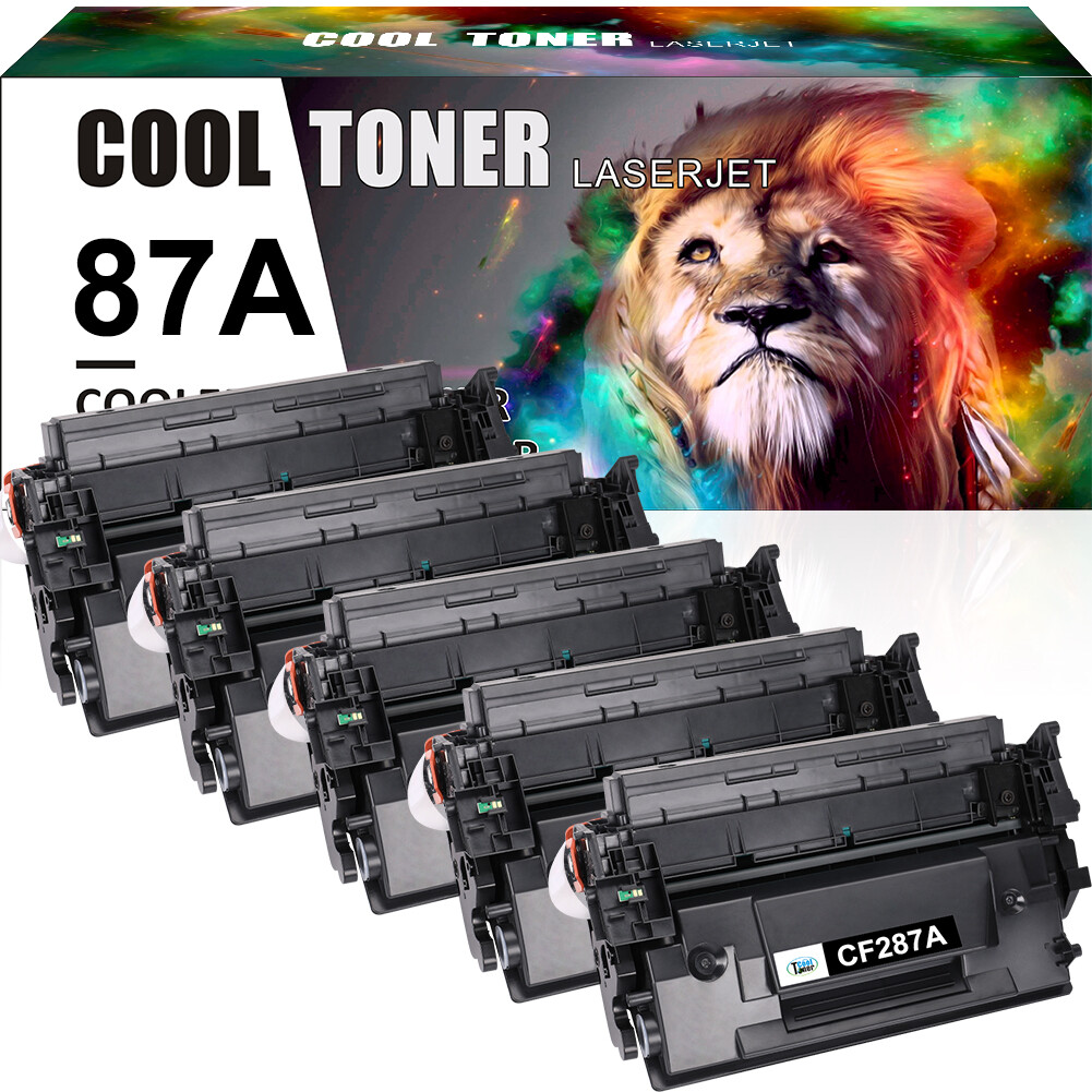 1-5PK CF287A 87A Black Toner Cartridge For HP LaserJet Pro M501 M501n M501dn