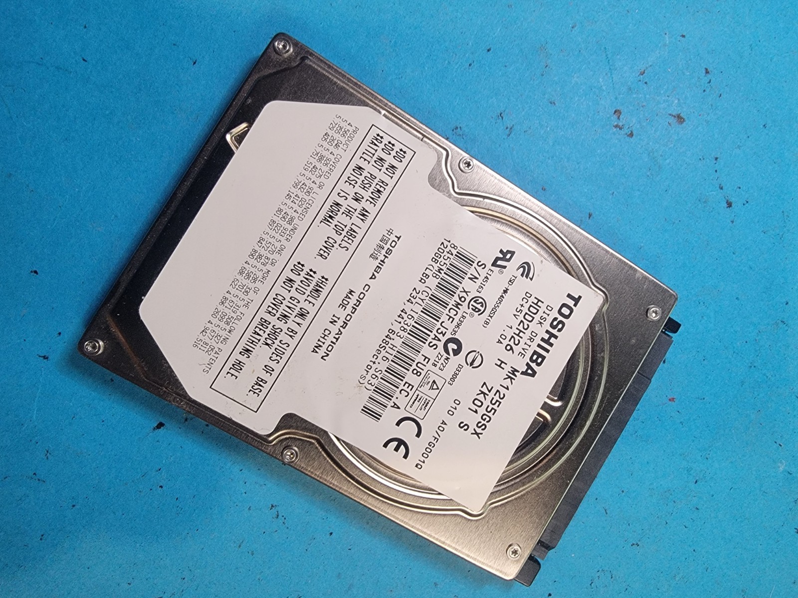 Toshiba MK1255GSX 120GB 5400RPM 2.5" SATA Internal HDD - TESTED & WORKING