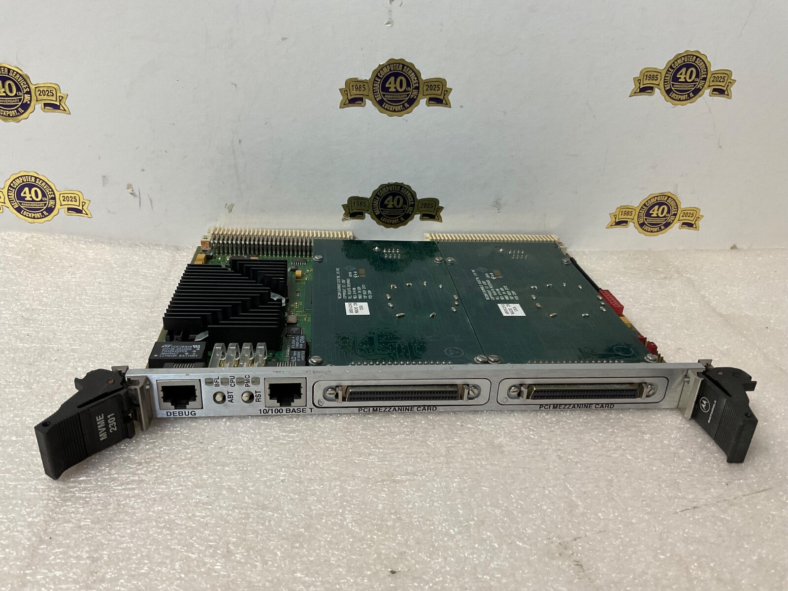 Motorola MVME 2301 VME Processor module board # 01-W3345F PCI Mezzanine Card