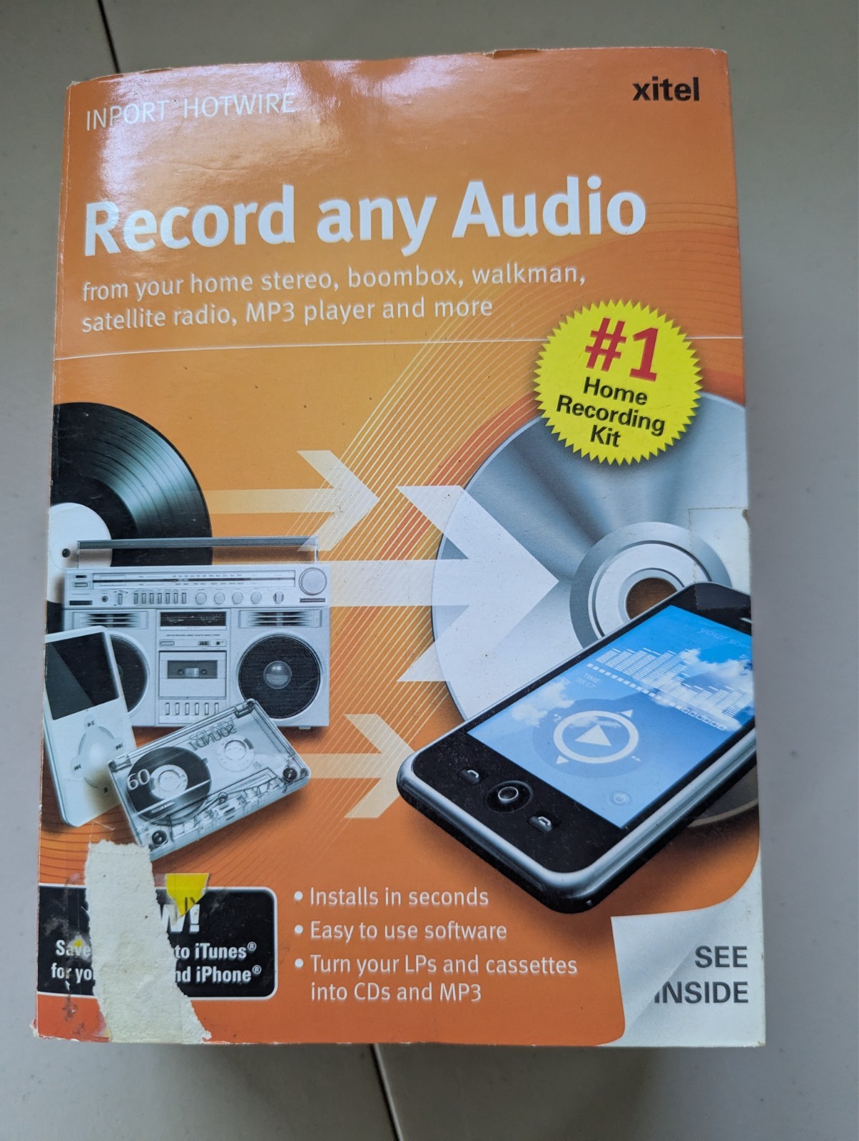 Xitel Inport PRO Record Any Audio Home Recording Kit in box with disc
