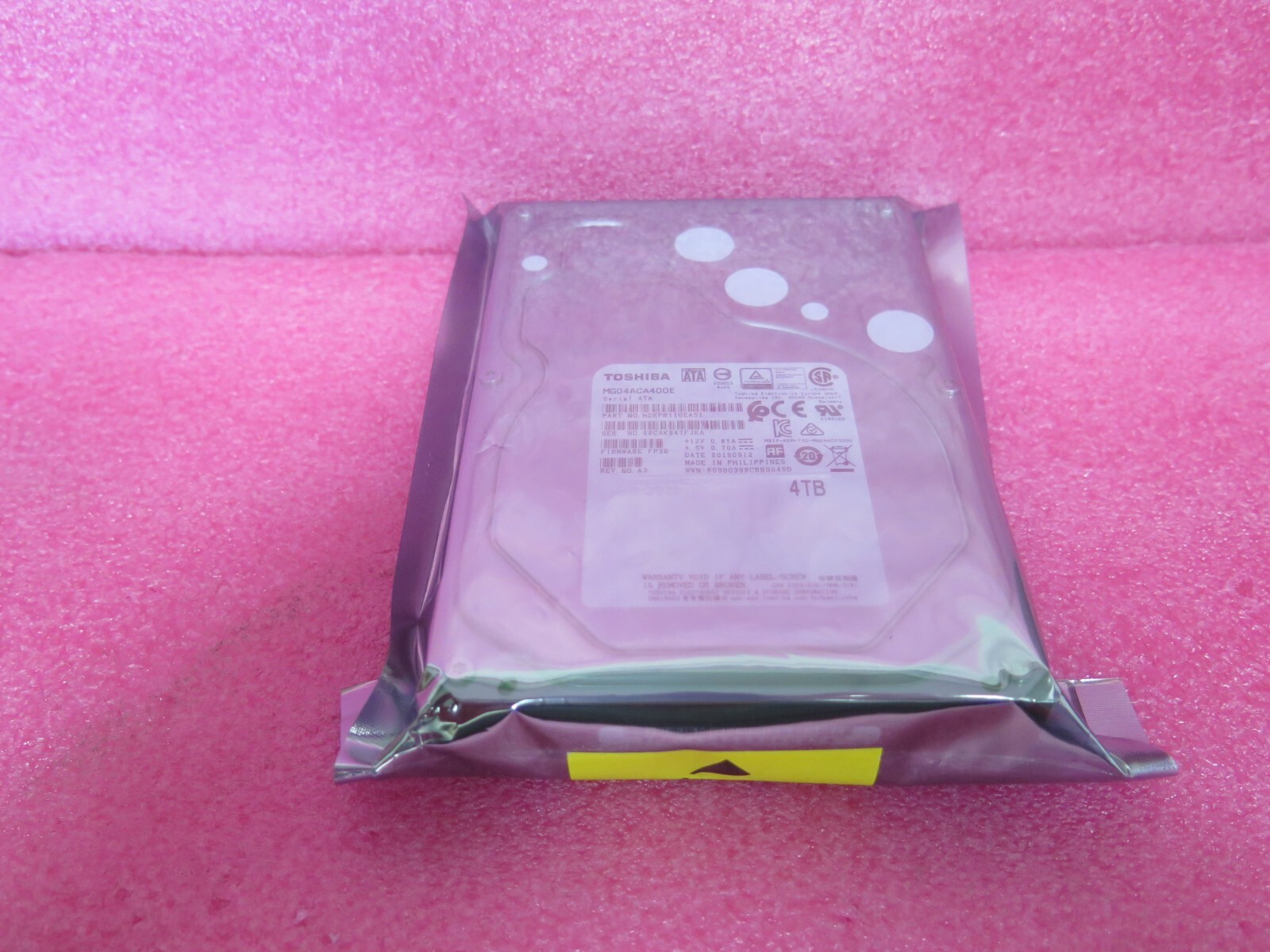 Toshiba 4TB 3.5″ 7.2K 6Gb/s SATA Enterprise Hard Drive HDD MG04ACA400E
