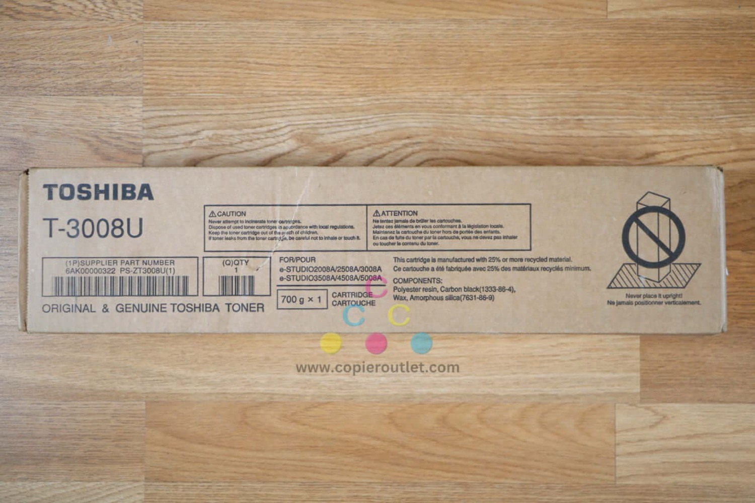 Genuine Toshiba T-3008U K Toner Cartridge e-STUDIO 2008A/5008AG Same Day Ship